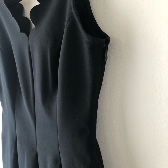 Banana Republic Black Scalloped Fit Flare Dress - Picture 7 of 11